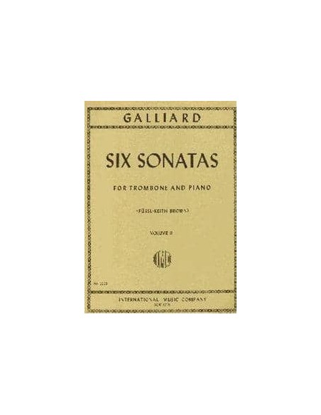 GALLIARD. Seis sonatas para trombon y piano Vol 2